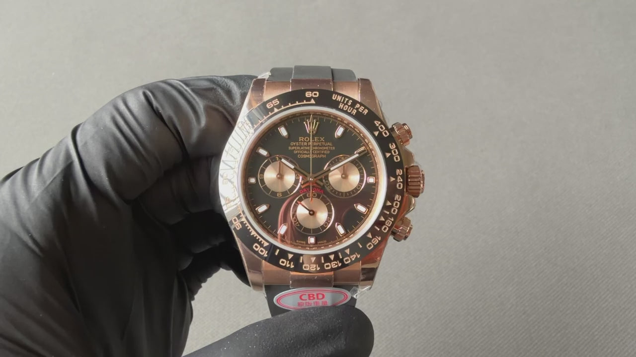 Real CBD Factory Black Face Golden Eye Daytona 4130 Movement