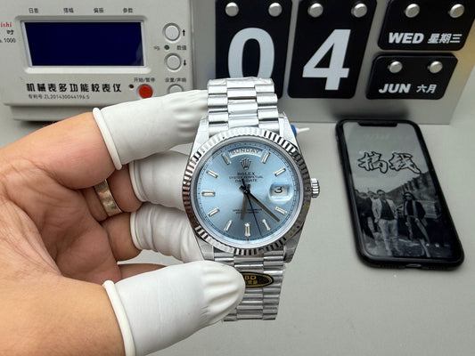 Rolex（劳力士）Day-Date 冰蓝盘腕表（DD星期日历）