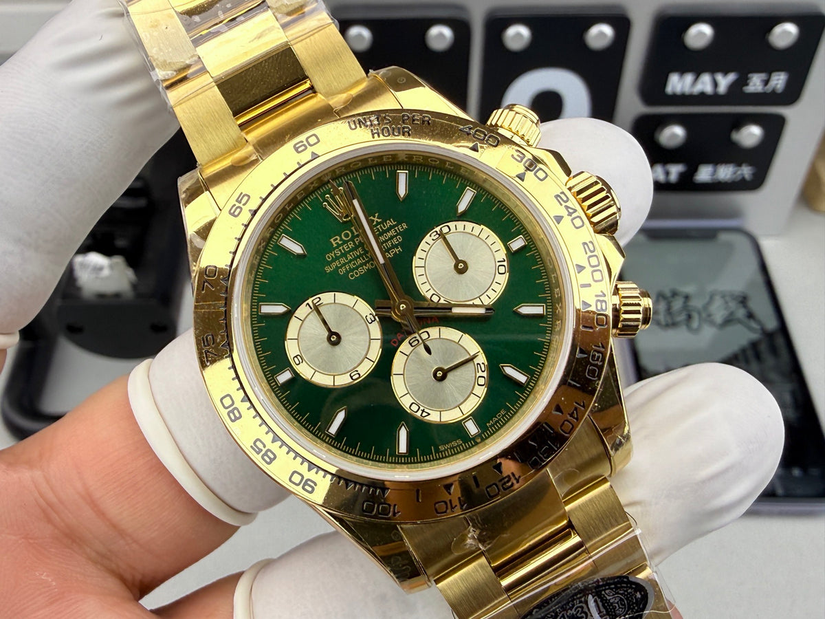 Rolex（劳力士）宇宙计型迪通拿系列的绿金迪腕表