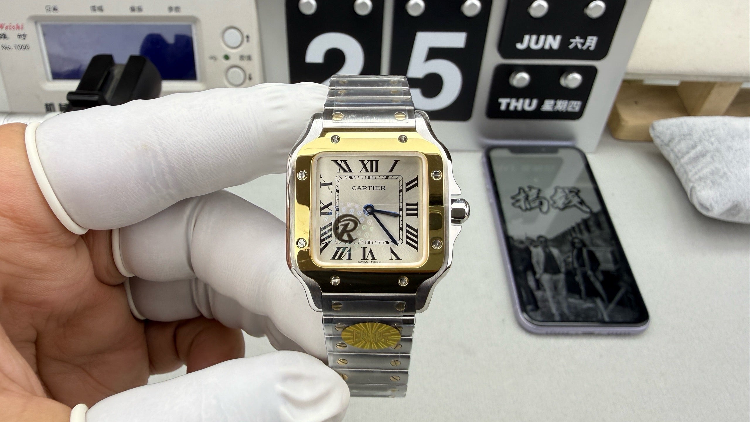 Cartier steel strip gold style
