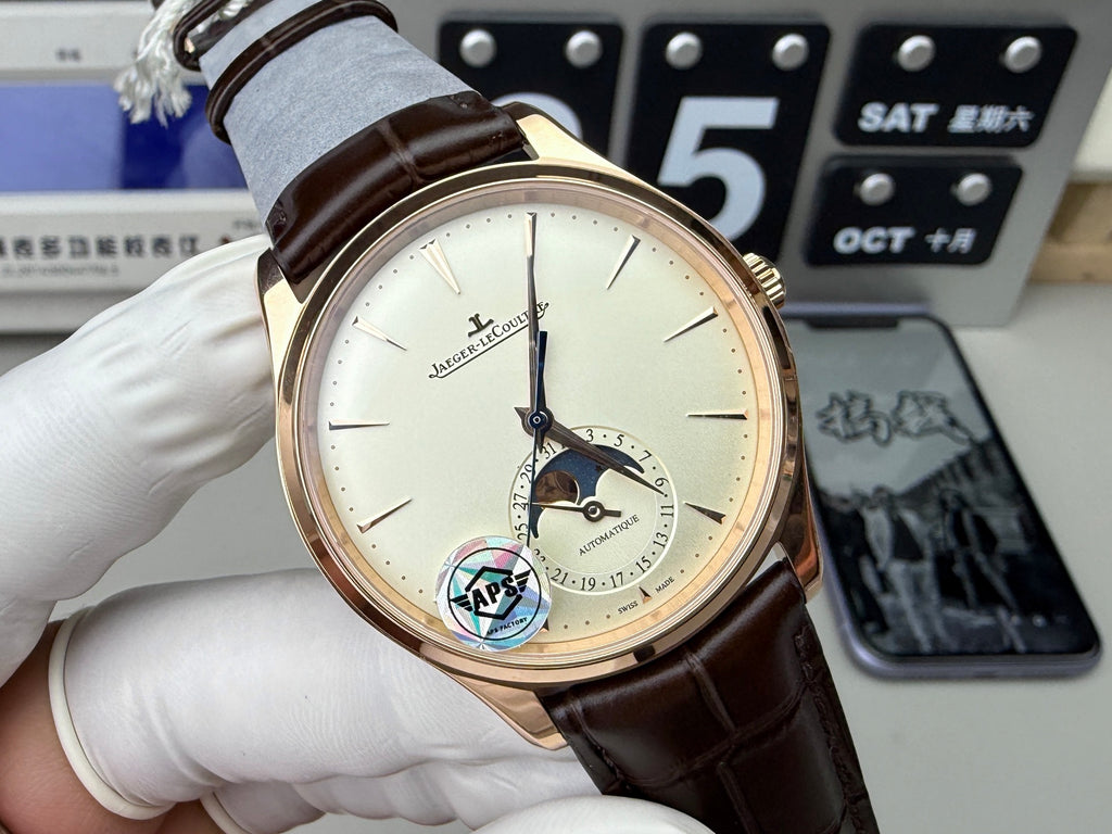 Jaeger-Lecoultre 积家 玫瑰金月相大师