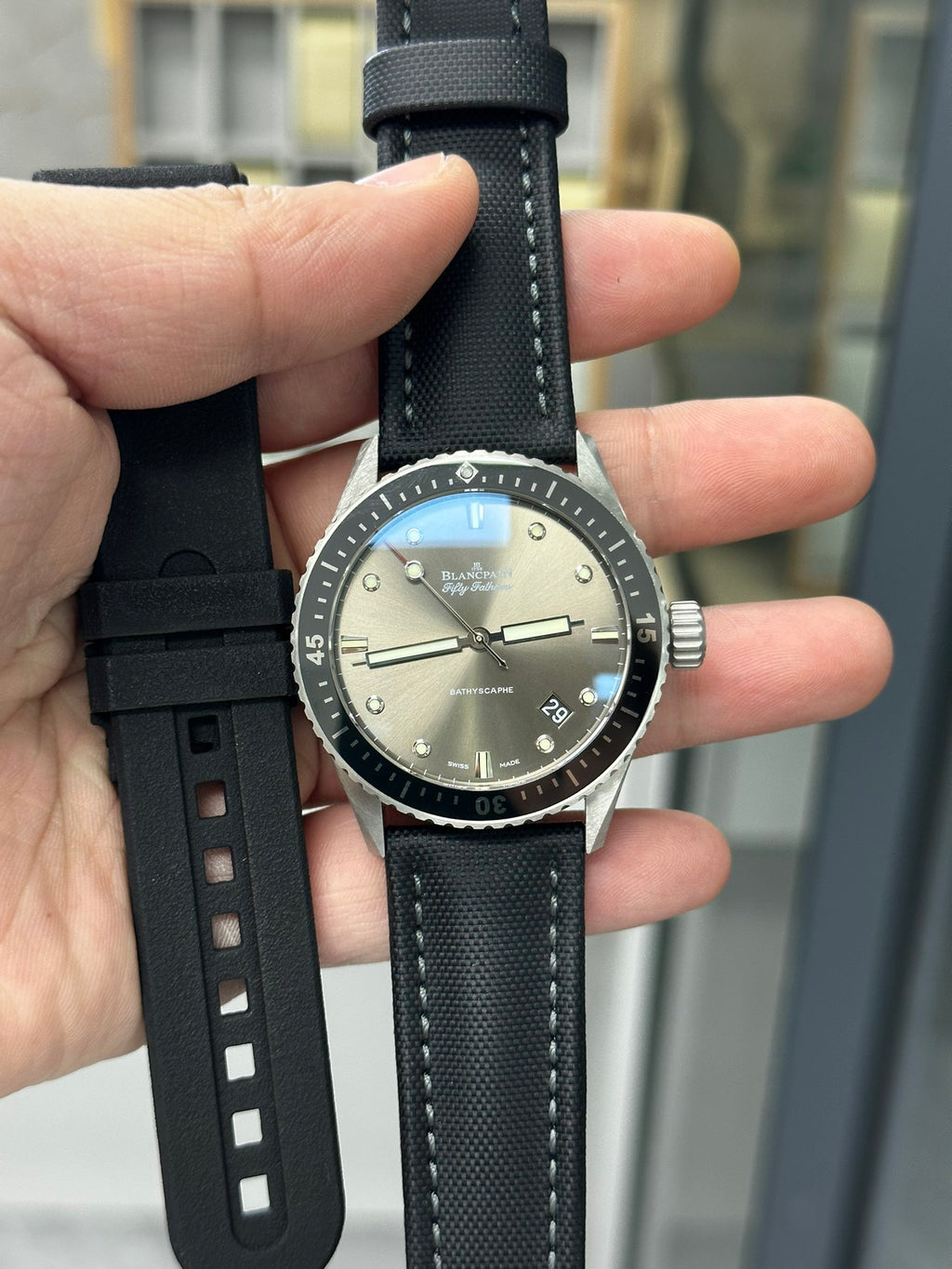 Blancpain 宝珀 钢壳五十寻黑盘