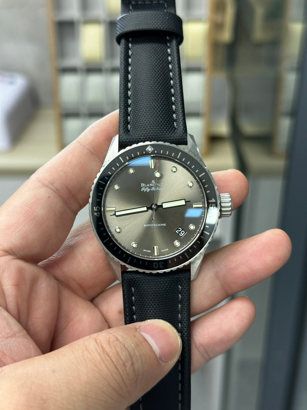 Blancpain 宝珀 钢壳五十寻黑盘