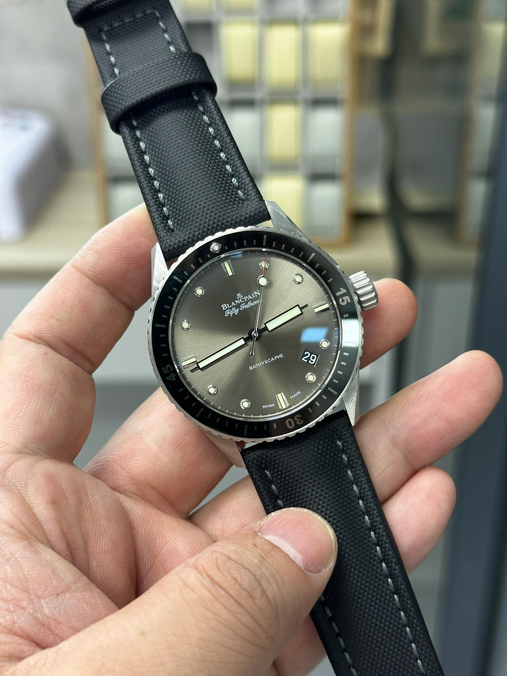 Blancpain 宝珀 钢壳五十寻黑盘