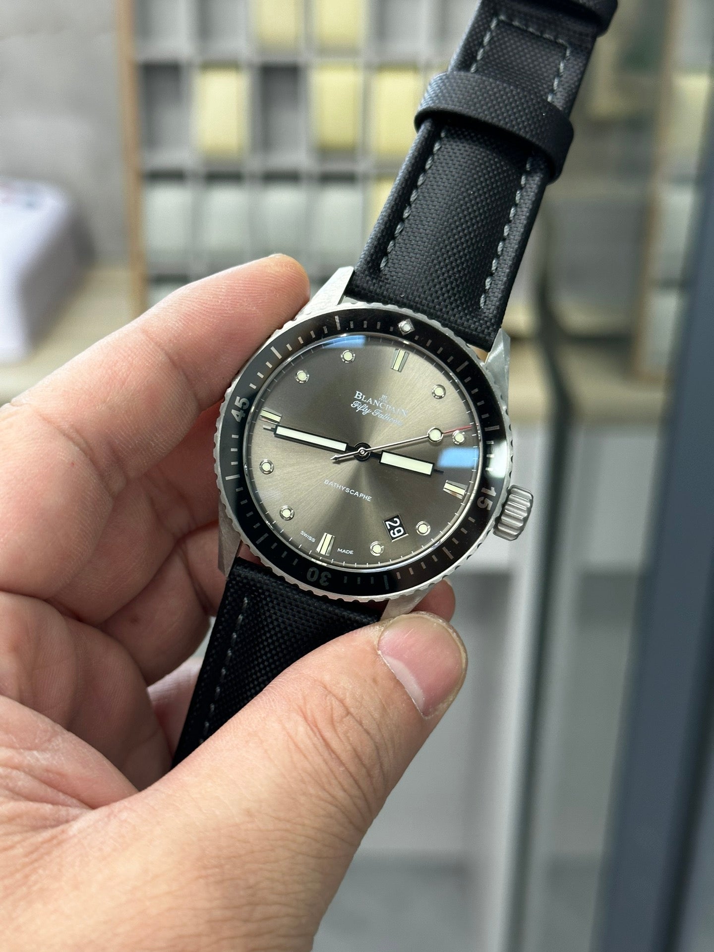 Blancpain 宝珀 钢壳五十寻黑盘