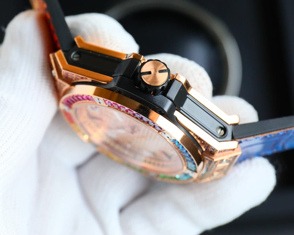Hublot Big Bang Stainless Steel Rainbow Diamond Watch