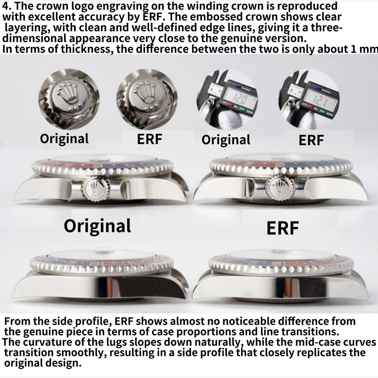 劳力士真假对比 Rolex genuine and fake comparison