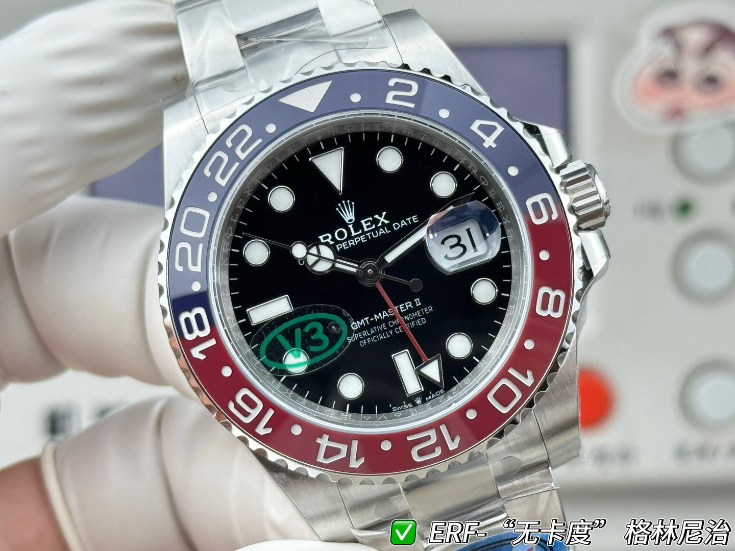 The ER FAOTCRY cardless movement redefines the top-level replica - the strongest Rolex Greenwich II Coke Circle