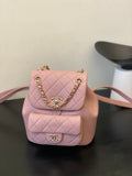24P DUMA Pink Leather Backpack
