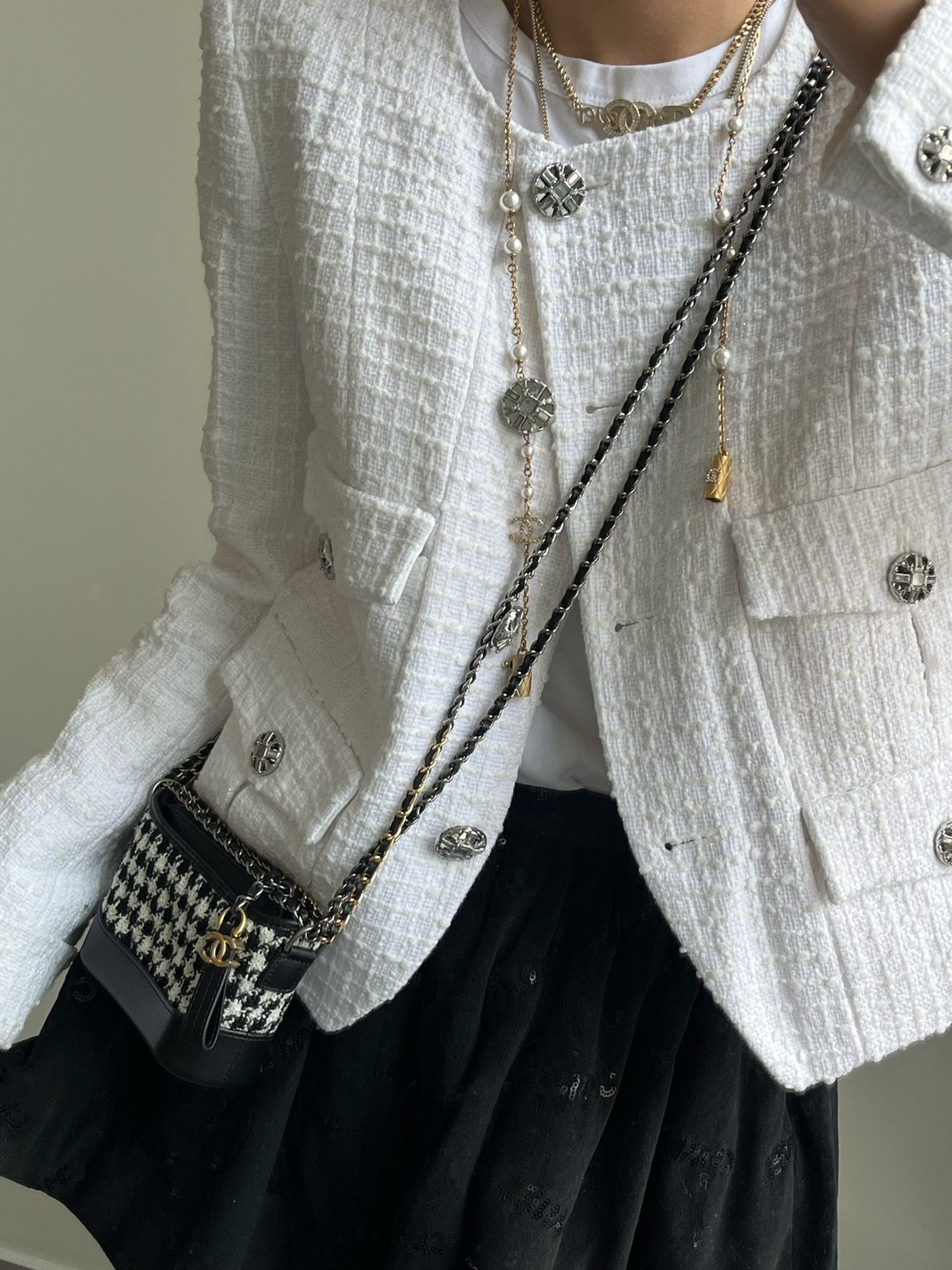Thousand Bird Grid Mini Stray Bag Top Picture