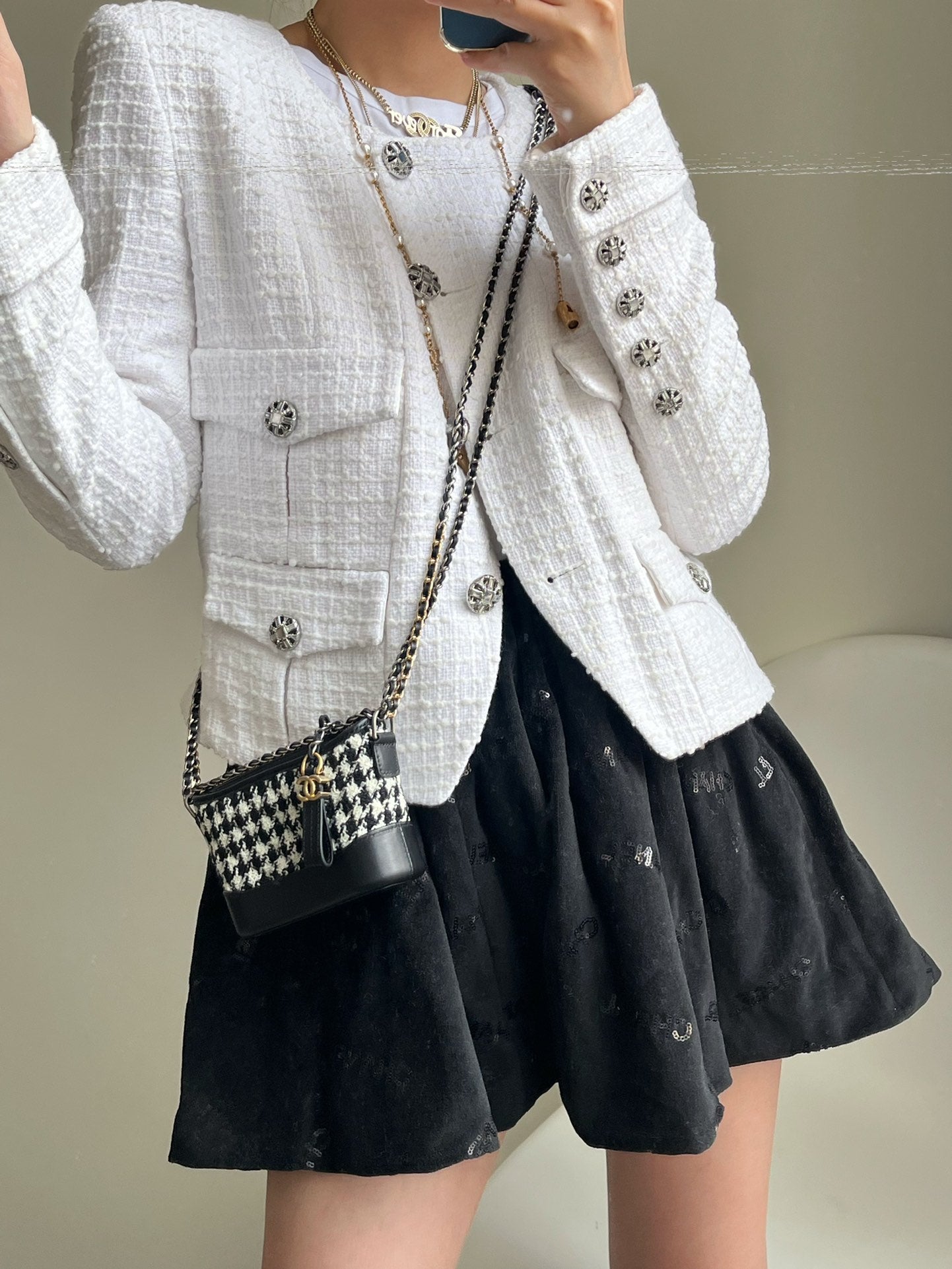 Thousand Bird Grid Mini Stray Bag Top Picture