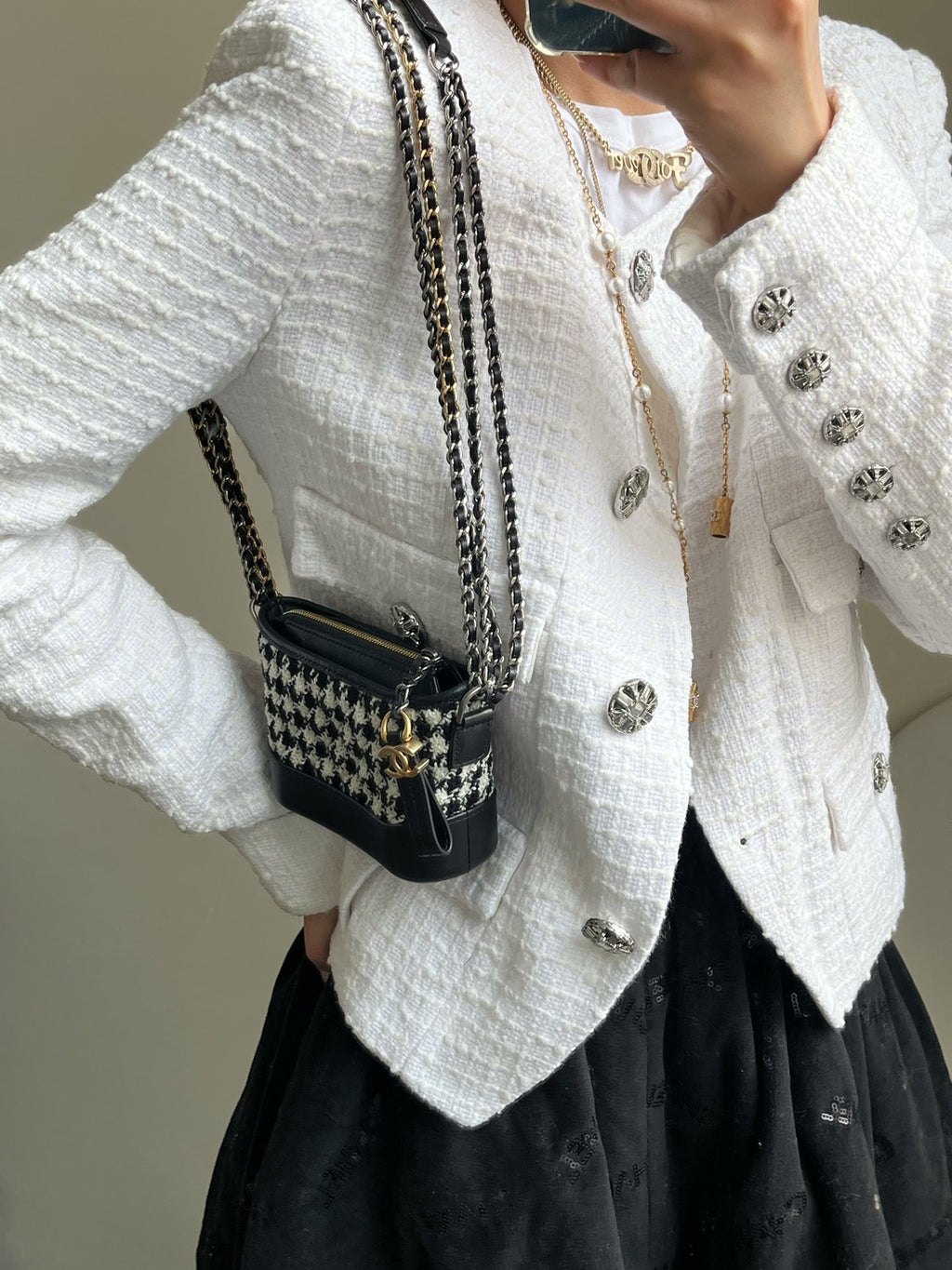 Thousand Bird Grid Mini Stray Bag Top Picture
