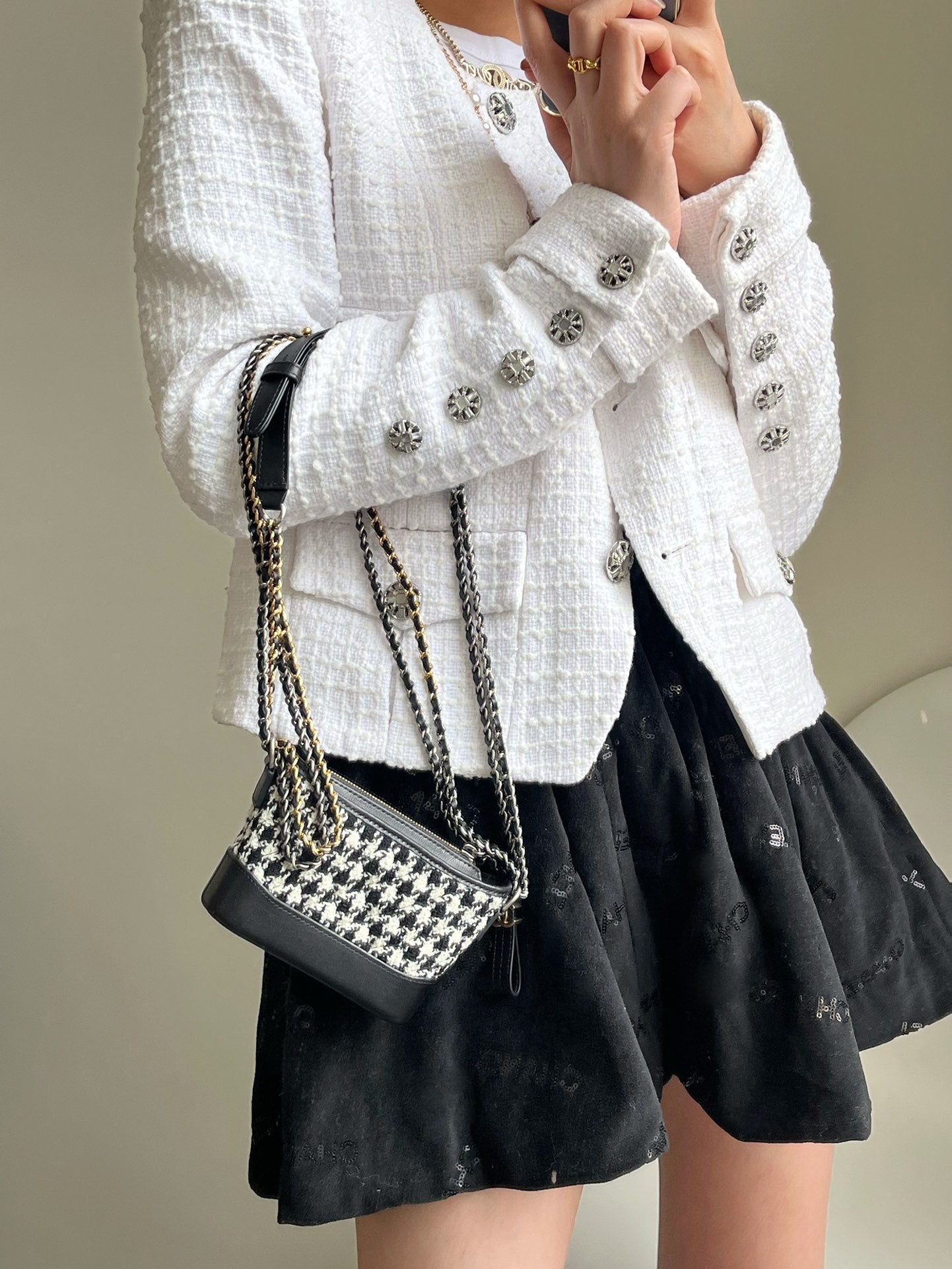 Thousand Bird Grid Mini Stray Bag Top Picture