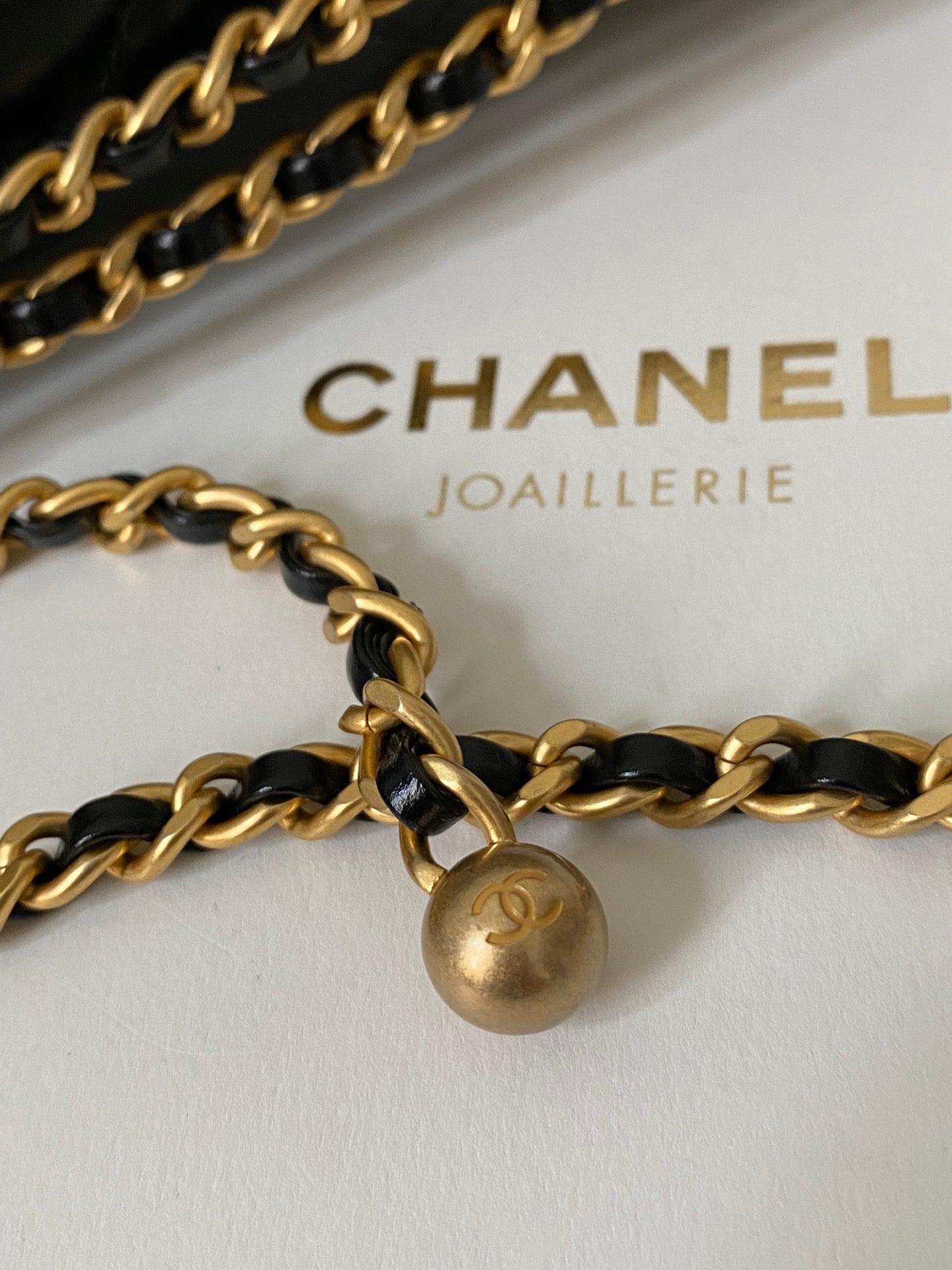 24C Double Ball Small Gold Bead Black Small Quantity in Stock