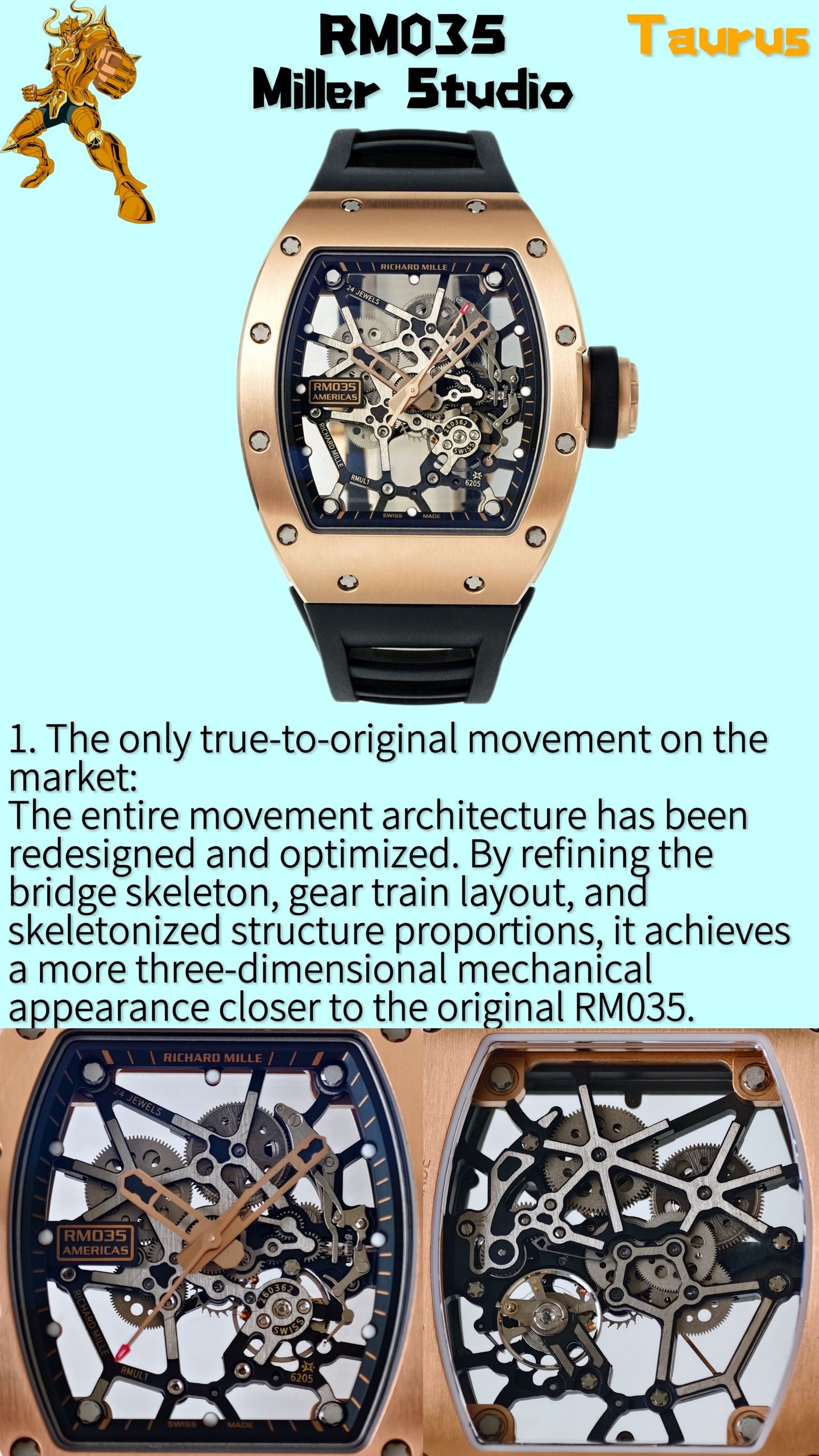 Miller Studio modifies the fifth round - RM035 Taurus extreme modification, exclusive movement version in the market