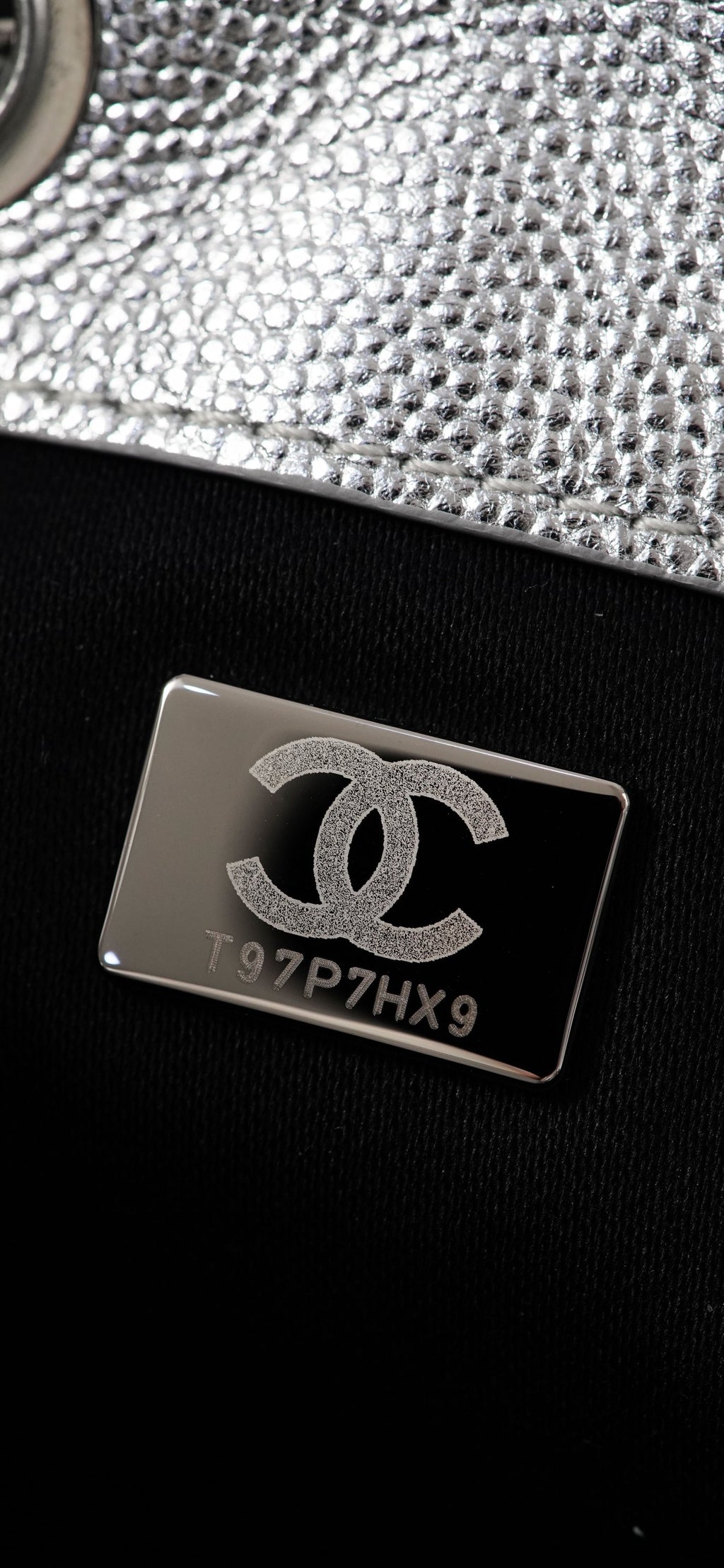 𝐂𝐡𝐚𝐧𝐞𝐥𝟐𝟔𝐂 Series 𝟐𝟓𝐛𝐚𝐠𝐦𝐢𝐧𝐢 Caviar Silver