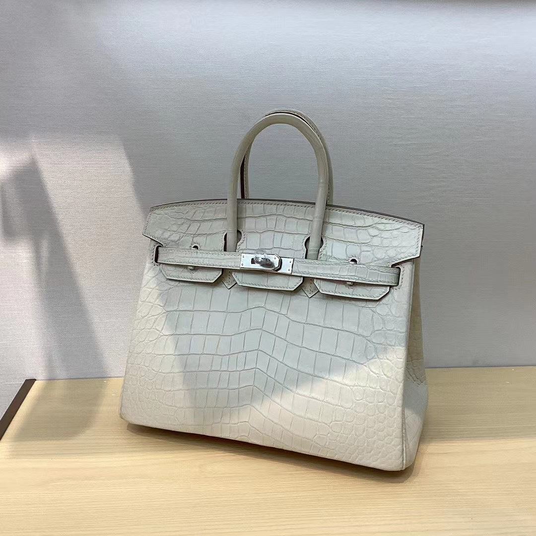 Birkin 25 milkshake white