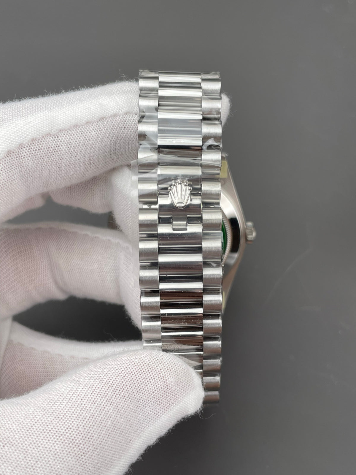 Rolex Weekly Diary Platinum Black Rock Candy