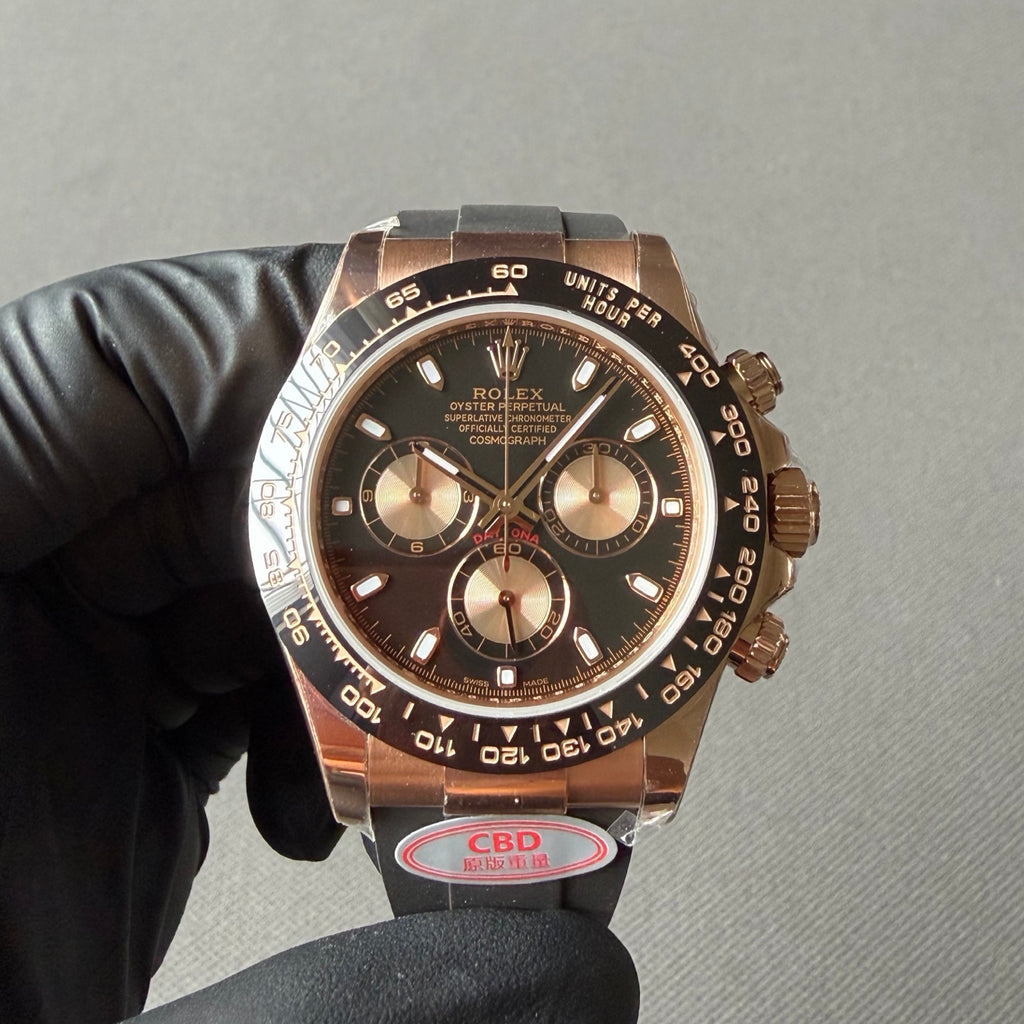 Real CBD Factory Black Face Golden Eye Daytona 4130 Movement