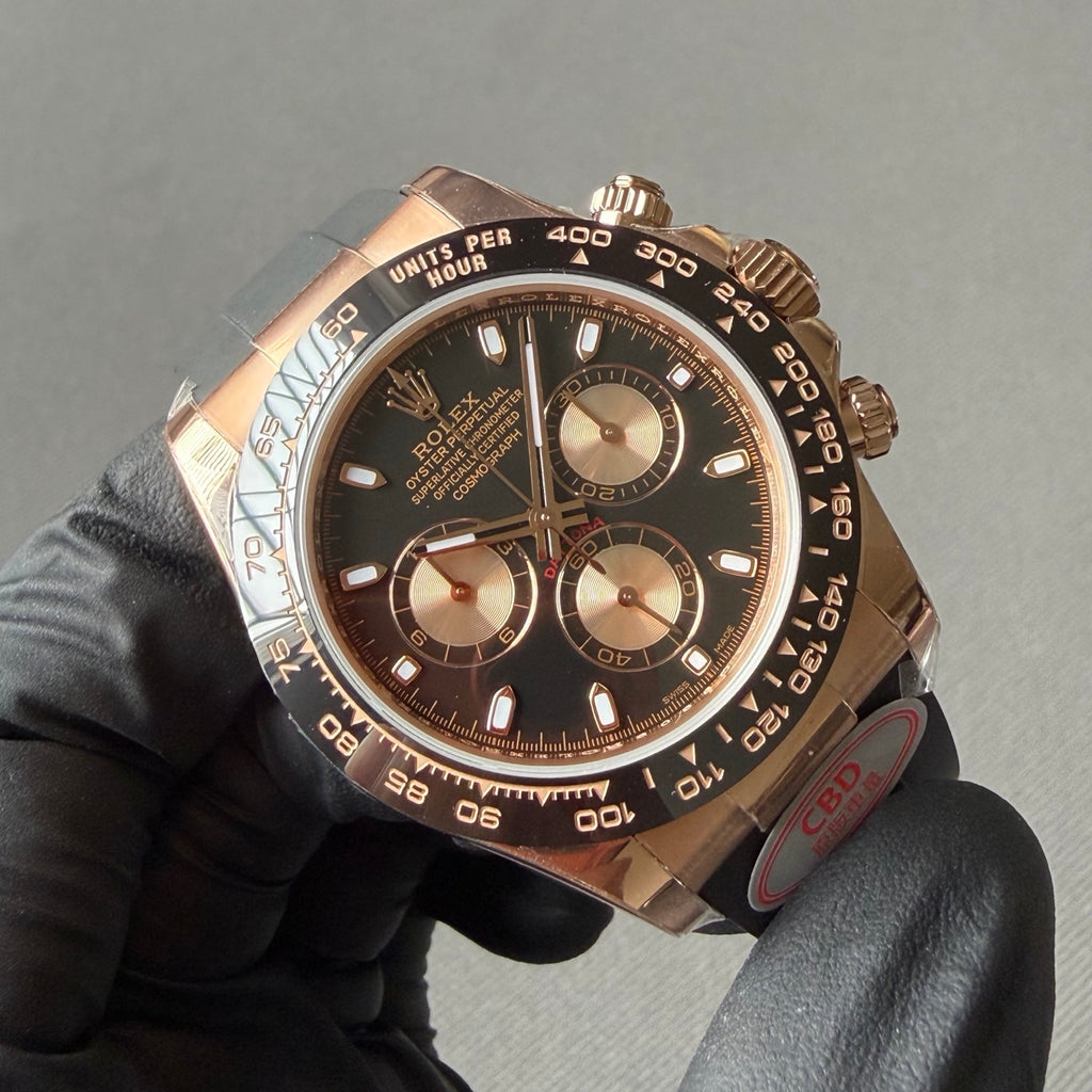 Real CBD Factory Black Face Golden Eye Daytona 4130 Movement