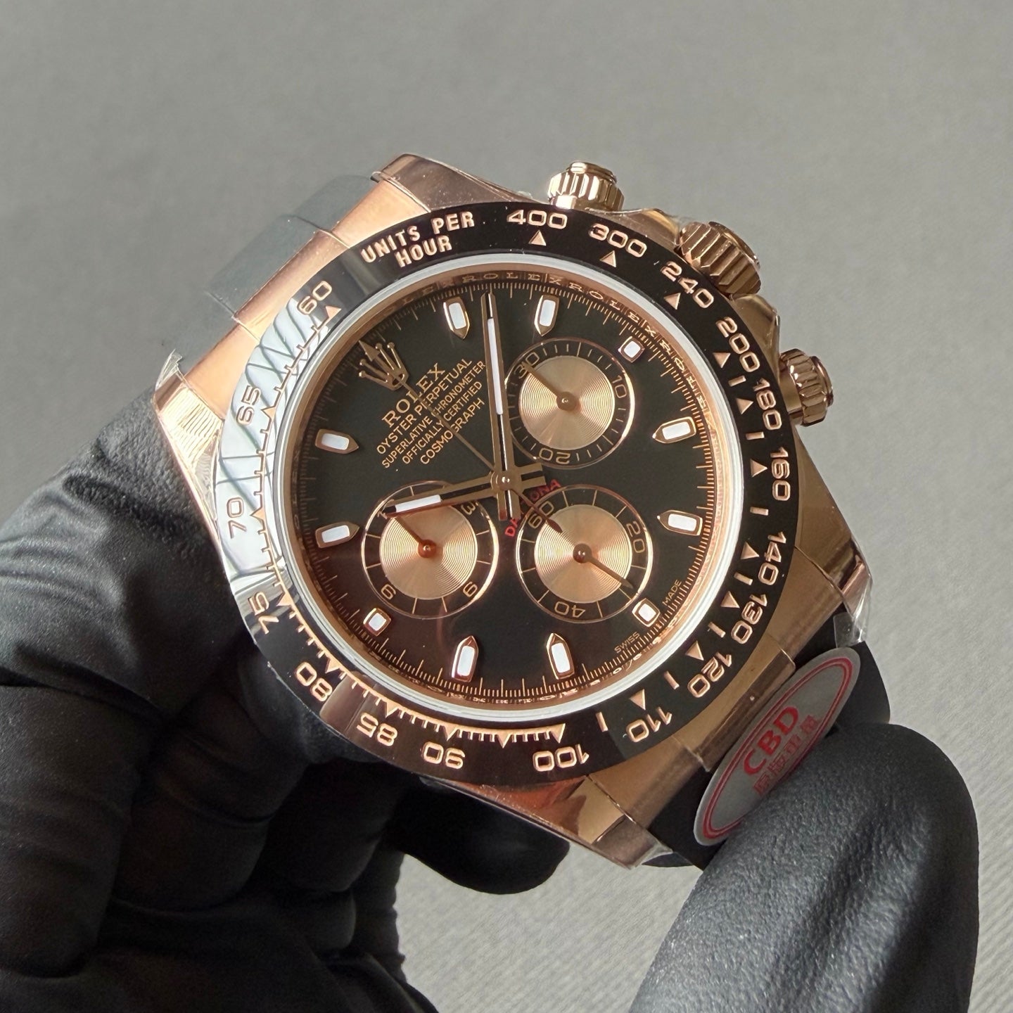 Real CBD Factory Black Face Golden Eye Daytona 4130 Movement