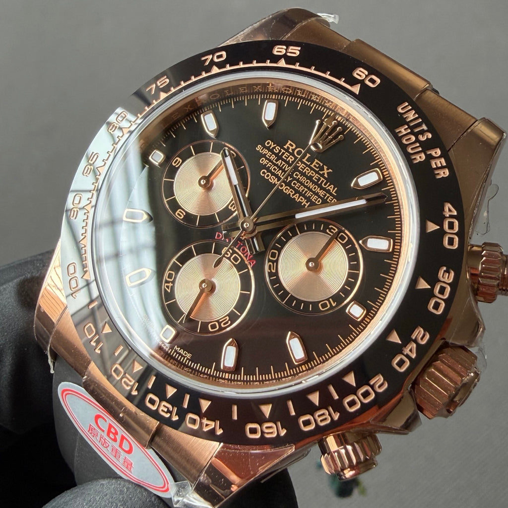Real CBD Factory Black Face Golden Eye Daytona 4130 Movement