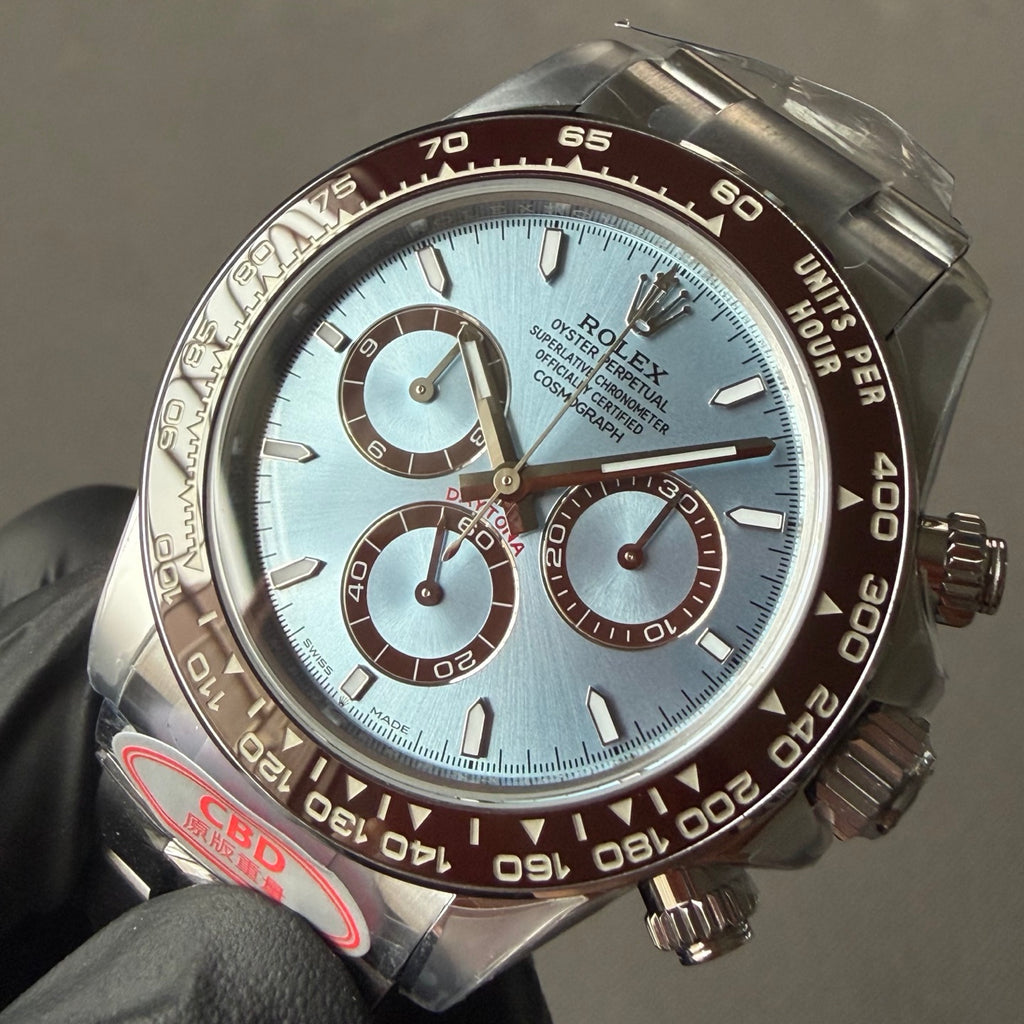 Real CBD product, return lost bag! Ice blue back transparent Daytona 4131 movement